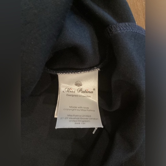 Miss Patina London Parisian Port Peter Pan Collar Dress Navy retro - Picture 9 of 16